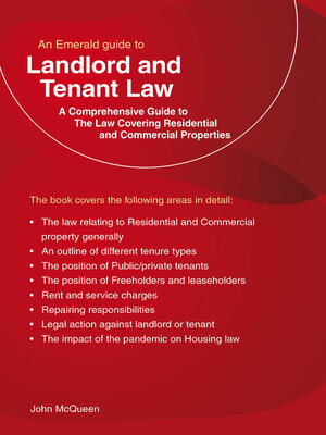 cover image of An Emerald Guide to Landlord and Tenant Law